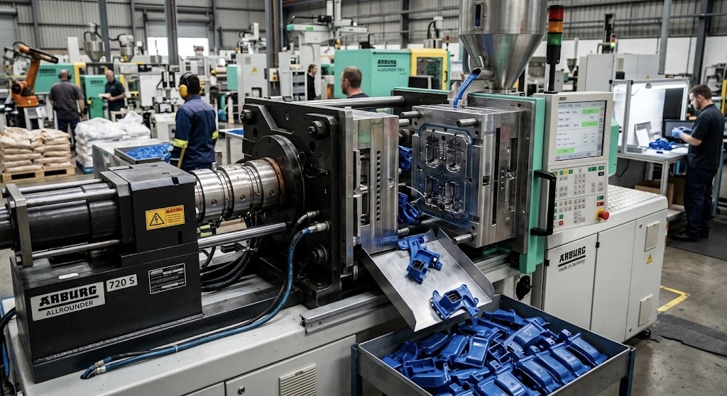 Plastic injection moulding process